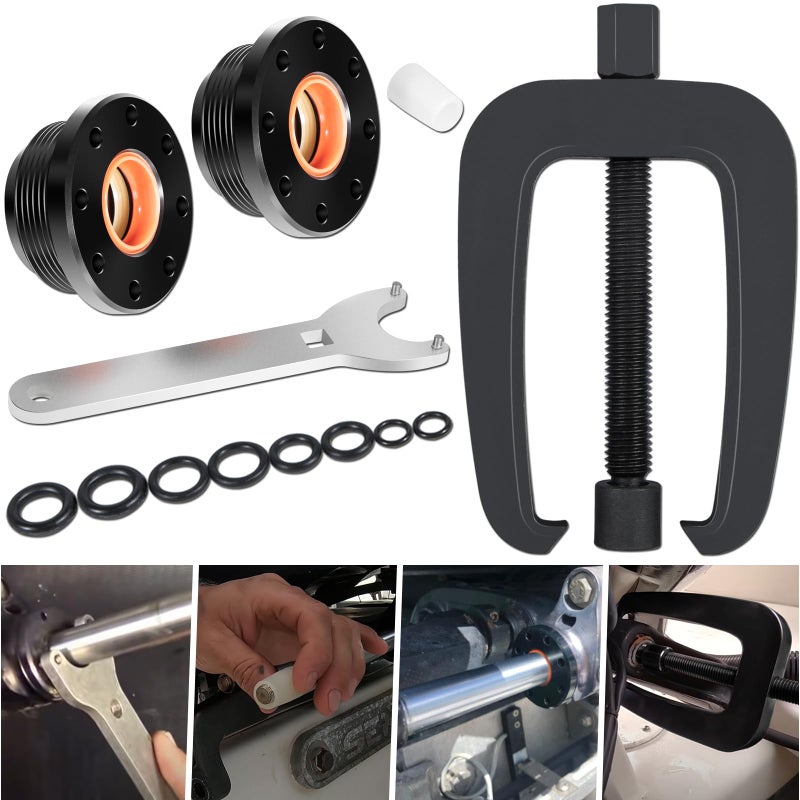 Bonbo for Seastar HC5345 Front Mount Hydraulic Steering Cylinder Seals Kit with Pin Wrench HS5157 & for All Seastar Steering Support Bracket Puller - Image 1